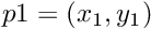 $p1=(x_1,y_1)$